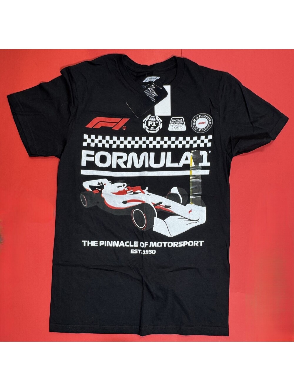 Formula 1 F1 Graphic Black T-Shirt by Hybrid Apparel Adult Size Small NWT